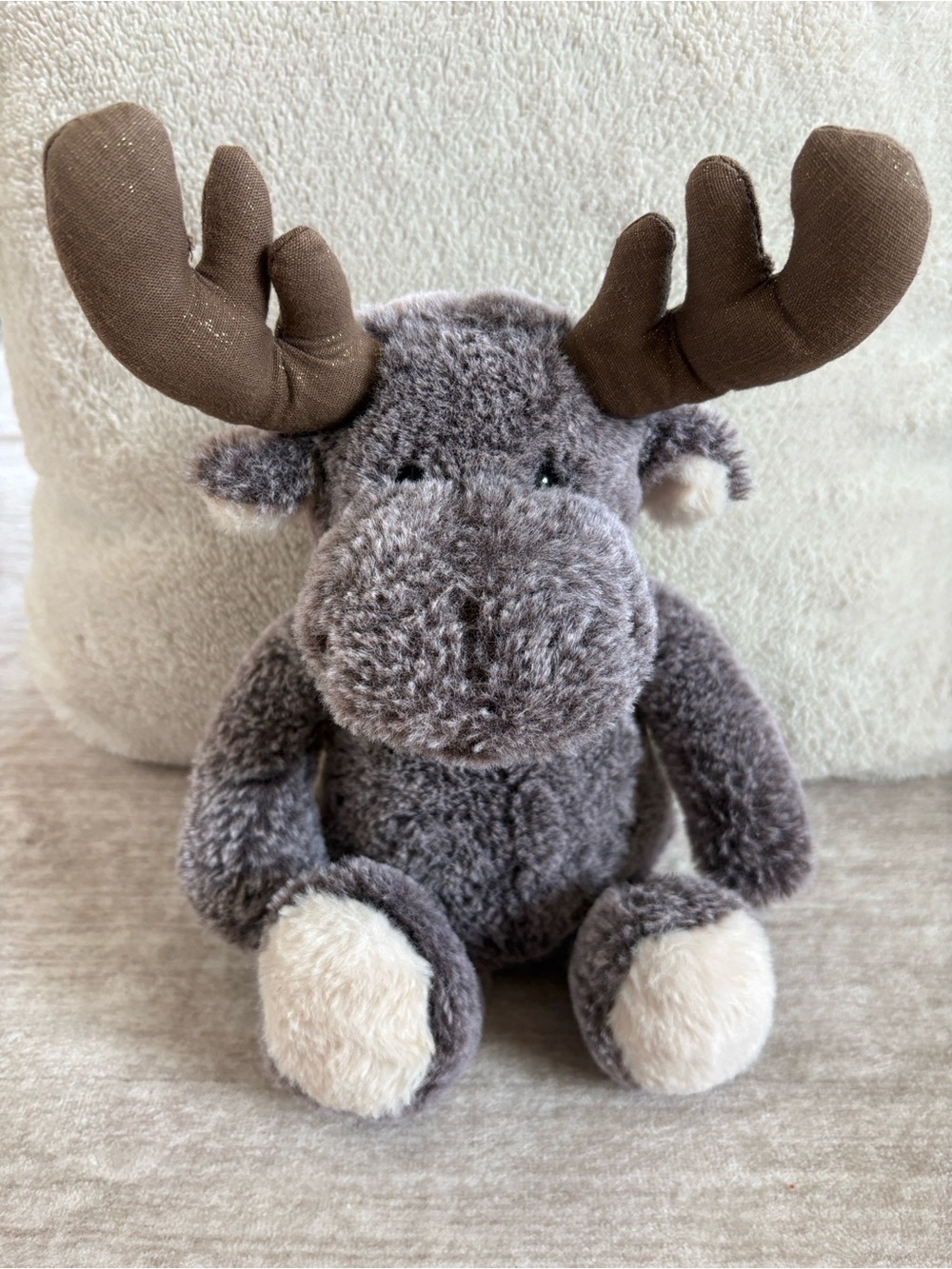 Mon Ami Plush Gray Moose